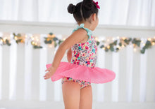 Load image into Gallery viewer, 2T Leopard Floral Skirt Leotard
