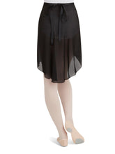 Load image into Gallery viewer, Georgette Black Long Wrap Skirt #N276
