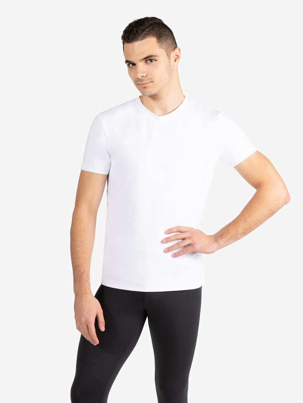 Capezio Boys White Short Sleeve Shirt #1061B