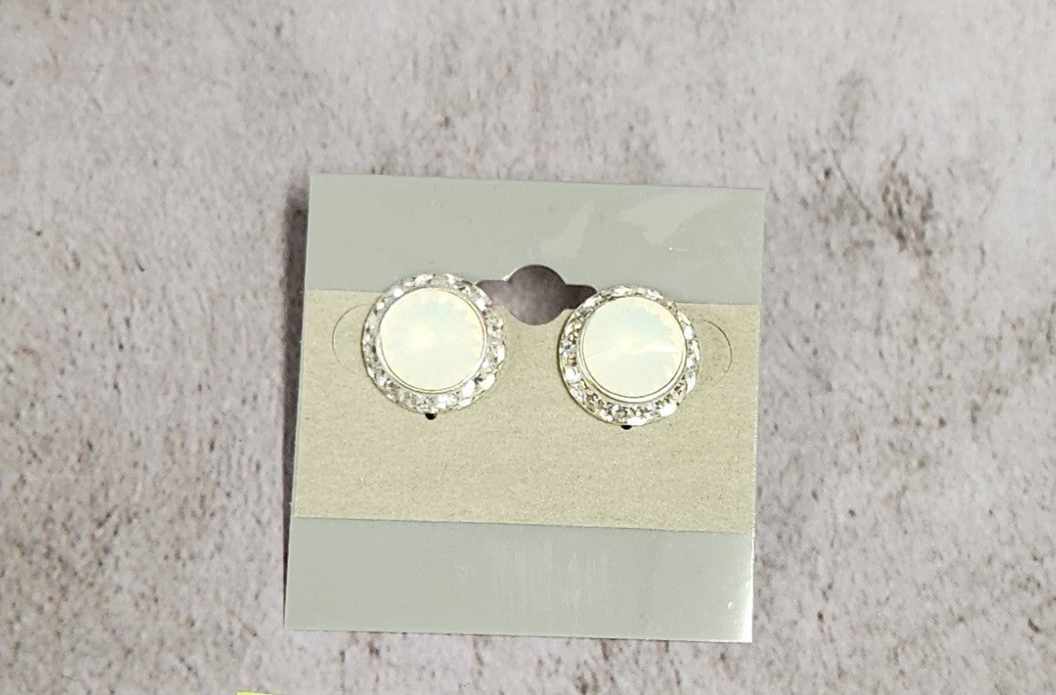 15mm Crystal Post Earrings