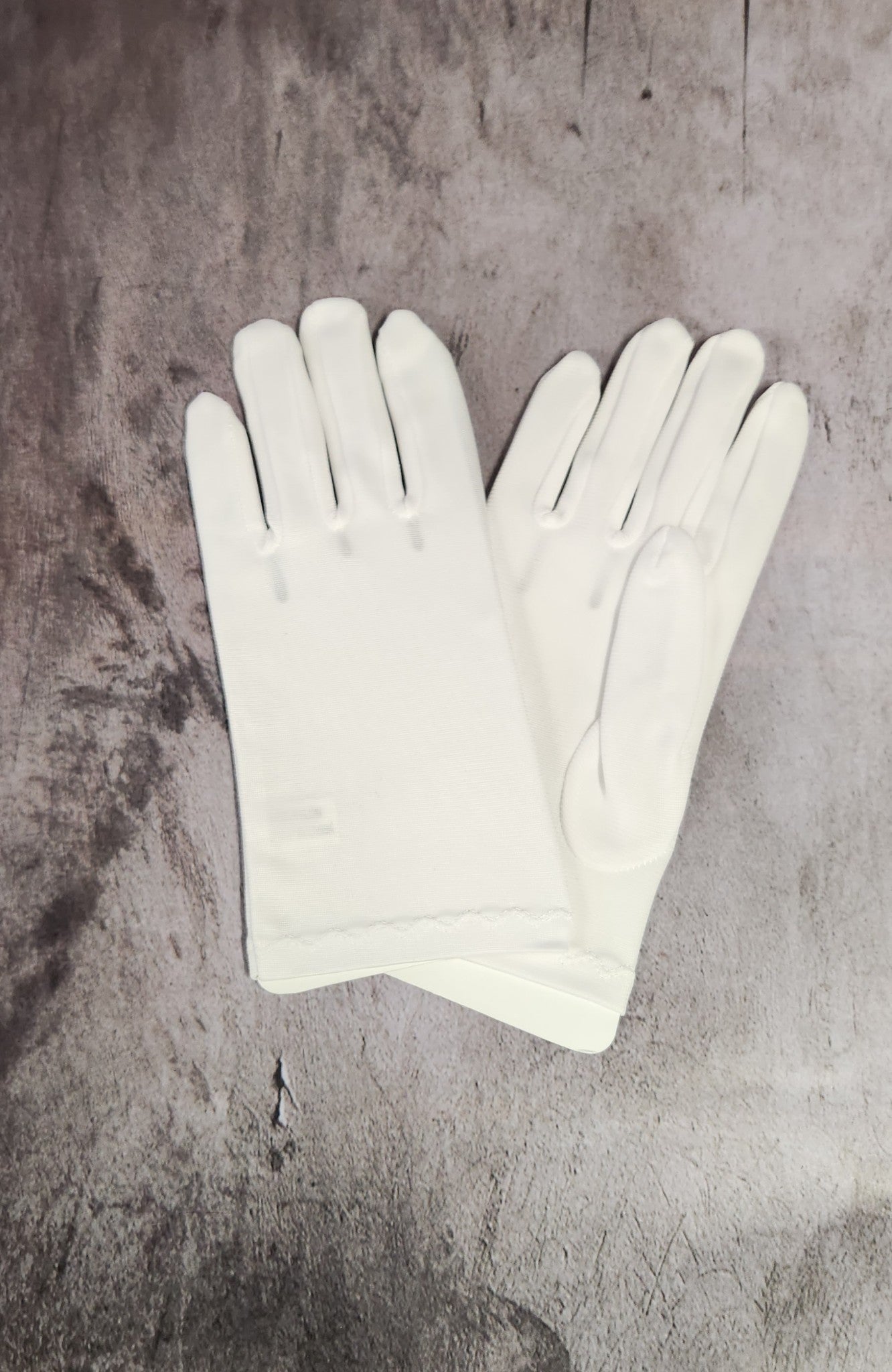 White Satin Gloves