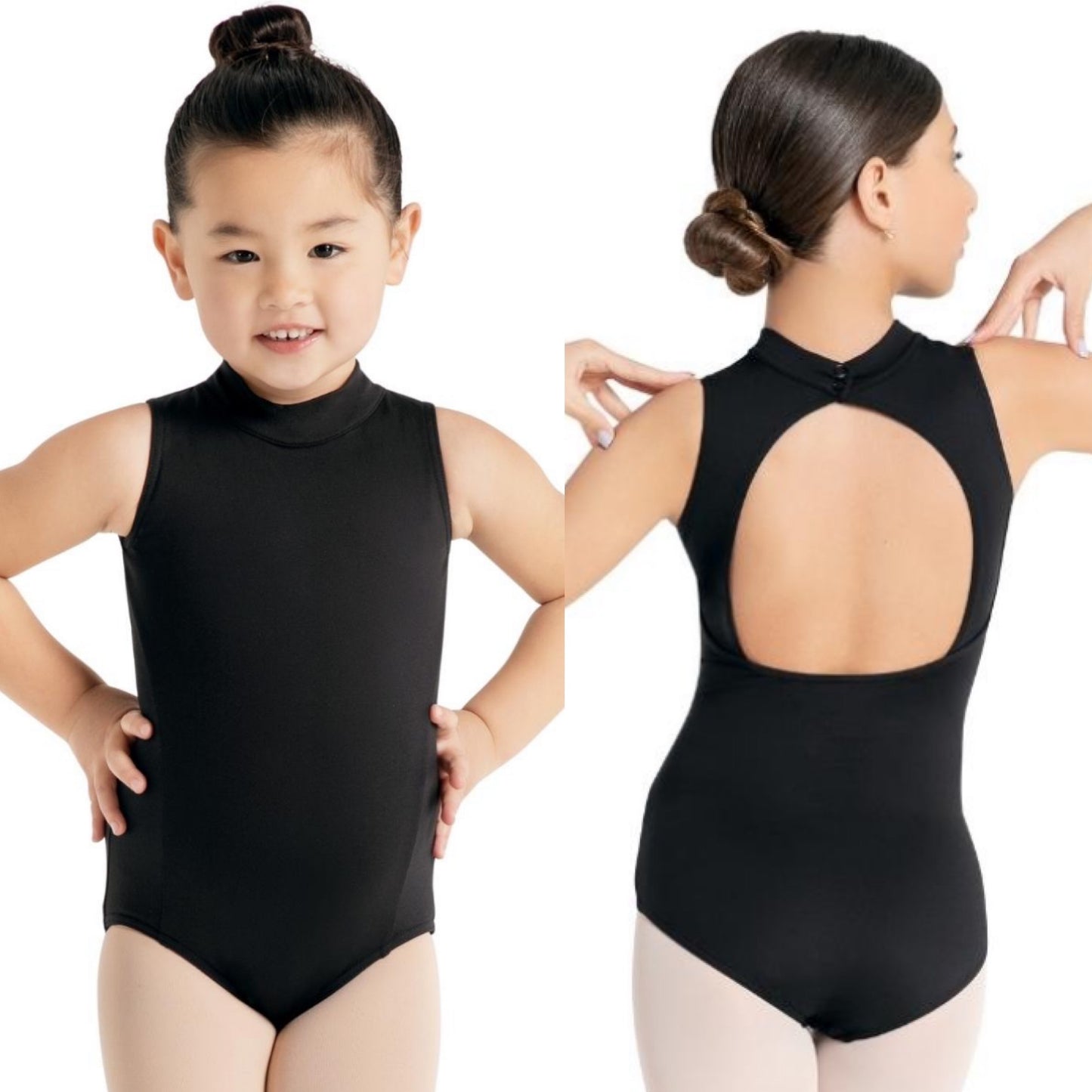 High Neck Leotard: Black #SE1025