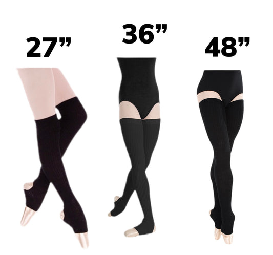 Black Legwarmers - 3 Lengths Available!