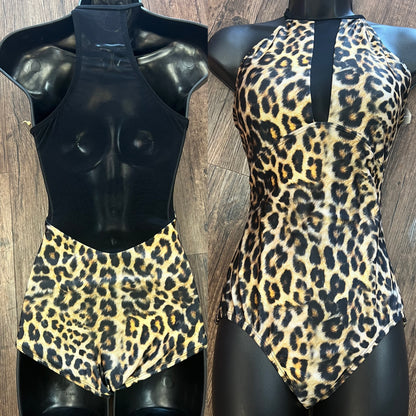 Cheetah Print Leotard: Adult Medium