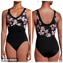Load image into Gallery viewer, Print Body V-Neck Tank Leotard
